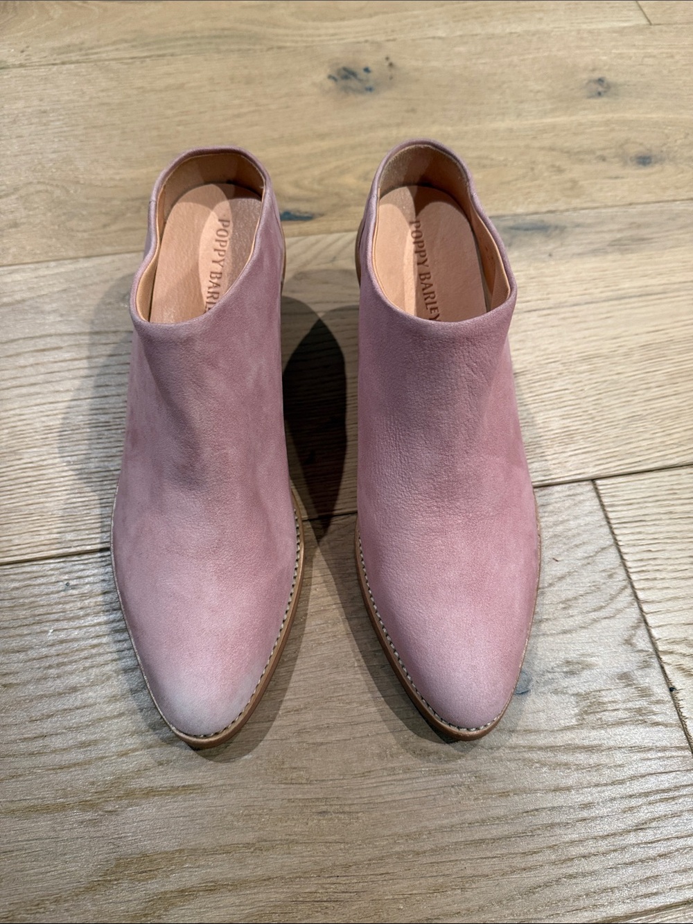 Poppy Barley Dusty Rose Suede Slip-On Mules